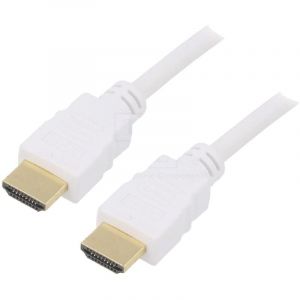Cable hdcp 2.2.HDMI 2.0 male des deux cotes 3m - blanc
