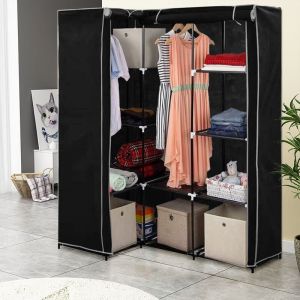 Yongqing - Armoire d'Angle Penderie dressing en textile non-tissé 169×129×87cm