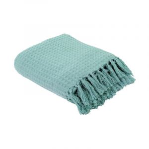 Jet&eacute; de Canap&eacute; 'Gaufr&eacute;' 170x250cm Vert d'Eau