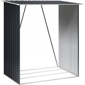 B&ucirc;cher m&eacute;tal 1,38m2 Wasabi Timber - Plancher inclus - Montage facile - Renforts arri&egrave;re robuste - Gris Anthracite - Abri de jardin pour bois