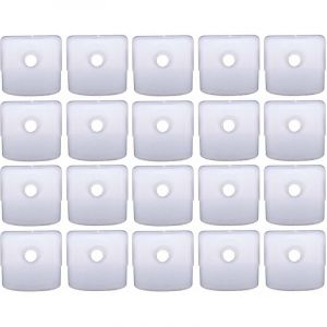 Cyclingcolors - 20x Support mural glace verre vitre miroir à visser plastique tranparent Porte miroir Taquet Protection Meuble Séjour Chambre Cuisine