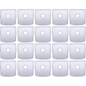 Cyclingcolors - 20x Support mural glace verre vitre miroir à visser plastique tranparent Porte miroir Taquet Protection Meuble Séjour Chambre Cuisine