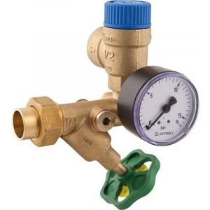 Afriso - Groupe de sécurité pour chauffe-eau wsg 75/8, DN15, ø 18 mm avec soupape de sécurité 8 bar