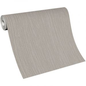Bricoflor - Papier peint uni taupe clair chambre à coucher | Tapisserie taupe salon & couloir | Papier peint uni intissé salle à manger