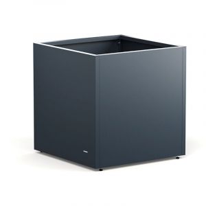 Garden Bac à plantes en acier Cube Anthracite 70x70x70 - Herstera