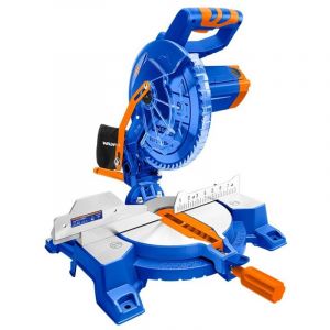 Scie &agrave; onglet WADFOW 1800 W 255 mm, coupes d'angle, 5 300 tr/min, lame TCT incluse