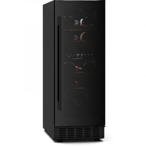 Klarstein Velaire Cave &agrave; Vin 2 Zones - 17 Bouteilles, 5-22&deg;C, Encastrable, LED, Porte UV, Silencieux, Clayettes Bois, Frigo Vin Multi-Temp&eacute;ratures