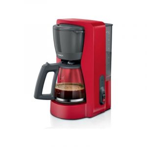 Bosch - Machine a Cafe - Cafetiere Electrique Filtre TKA2M114 MyMoment - Rouge - Capacité 1,25L - verseuse verre - systeme anti-gouttes