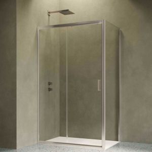 Siro - Cabine de douche d'angle 100x70 cm avec 1 porte