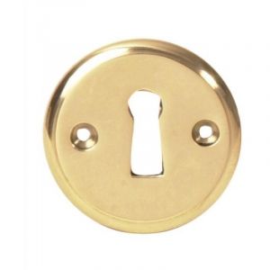 Rosace de cl&eacute; I pour b&eacute;quille ronde 139 et plate 166 laiton poli - DCG