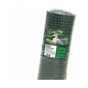 Suinga - Grillage &agrave; Poule 13mm 0,5x10 m. Galvanis&eacute; Maille carr&eacute; en plastique vert . Cloture poulailler voliere Poulailler Jardin metalliq