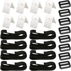 Fixation pour B&acirc;che Solaire de Piscine,8 Pi&egrave;ces Kit de Sangles de Couverture Solaire,Enrouleur de Couverture Solaire,Sangles de