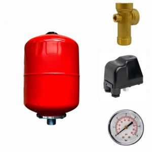 Kit Complet Ballon Surpresseur &agrave; Vessie Varem Sph&eacute;rique 8l