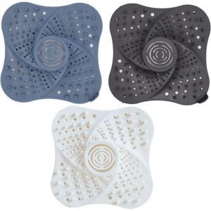 Serbia - Couvercles de Drain de Douche, 3pcs Filtre Attrape Cheveux Douche Silicone Tube Drainer Attrape Cheveux Bouchon avec Ventouse pour Cuisine