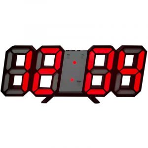 Horloge miniature 3D cr&eacute;ative, horloge num&eacute;rique LED, horloge murale, horloge de bureau, r&eacute;veil &eacute;lectronique, horloge murale de salon &agrave; faire soi-m&ecirc;me