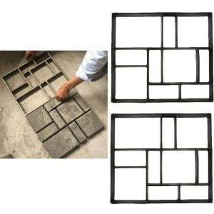 Moule a Pav&eacute; Beton Jardin, Moule &agrave; Pav&eacute; en Plastique, Moule Pierre Asym&eacute;trique Dalle Brique Ciment B&eacute;ton pour Bricolage All&eacute;e Jardin Chemin Pation