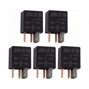 Relais à 5 broches 12V 30A, relais polyvalent SPDT, relais Standard robuste 5 broches 12VDC, relais de voiture 5 pièces