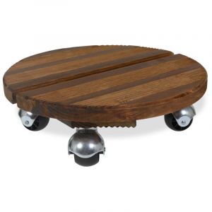 Roule plante BOIS rond naturel 30 cm