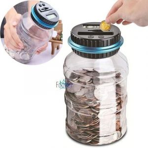 Tirelire numérique Caisse d'épargne électronique avec écran LCD,1,5L Tirelire pour Adultes et Enfants,Grande Tirelire électrique
