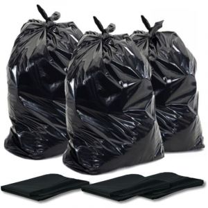 5 Sacs Poubelle Noirs Sans Poign&eacute;es 90 X 120 Cm 150 Litres Super R&eacute;sistants