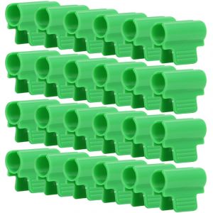 Lot de 24 pinces pour serre, filet de protection &agrave; une t&ecirc;te, tunnel, anti-insectes, abri de jardin, filet d'ombrage, tige de 19 mm - Eosnow