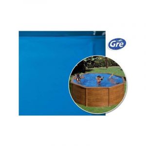 Aqua Product Europe - Liner 75/100 classique piscine ronde Gre Pool - Couleur liner: Gris clair - Taille piscine: Diam&egrave;tre 350 x 132 cm - Accroche: