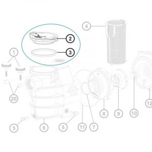 Hayward - Couvercle de préfiltre pour pompe Max Flo - SPX1250LA Transparent