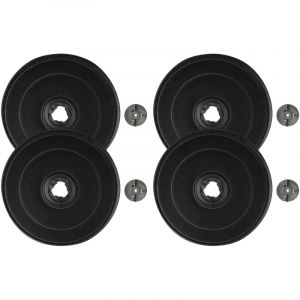 4x Filtres à charbon actif compatible avec Miele DA156, DA156BRWS, DA156LIWS, DA156DB, DA156EDST, DA65I, DA150EDST hotte aspirante - 2,3 cm - Vhbw