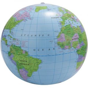 16 pouces Globe terrestre Jouet de globe gonflable formation geographie 40 cm
