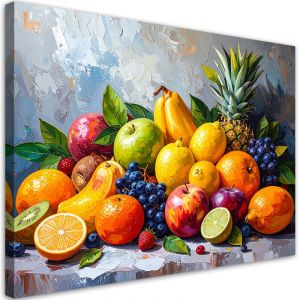 Tableau d&eacute;co Fruits exotiques Nature morte 100x70