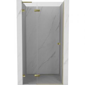 Mexen - Lunar l porte de douche pivotante gauche 70 cm, transparent, or - 834L-070-000-50-00-L