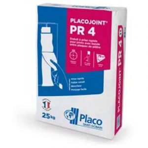 Enduit &agrave; joint poudre &agrave; prise normale Placojoint PR4 &ndash; sac 25 kg - PLACO