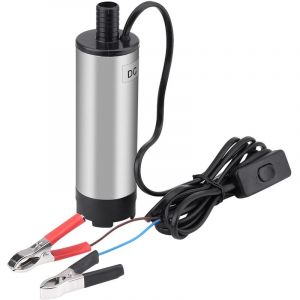 Jeffergarden Pompe Carburant 51mm DC 12V 51mm Pompe &agrave; huile Pompe electrique carburant Pompe submersible amovible pour le transfert de carburant,