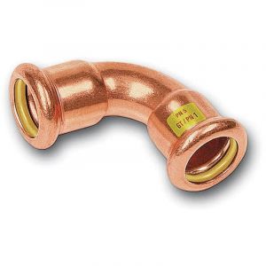Sanha - Raccord coude courb&eacute; en cuivre &agrave; sertir 90&deg; f/f Press Gas s&eacute;rie 10002a-F 16