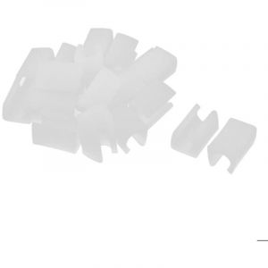 20Pcs Patin Pied Chaise Tube Rond Embout Tube Pied Table Fauteuil Tampon Meuble Forme U Plastique Blanc Diamètre 12mm