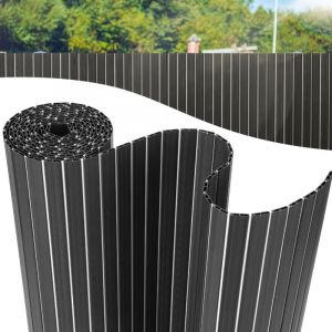SWANEW Canisse en PVC double face,90% d'occultation,gris anthracite,H.80 cm x L.50 cm