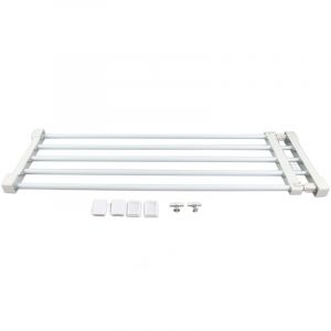 Tag&egrave;re de Rangement Extensible pour Placard &agrave; V&ecirc;tements, Diviseurs de Garde-robe R&eacute;glables, S&eacute;parateur de Tension pour Armoire, Armoire, Salle de