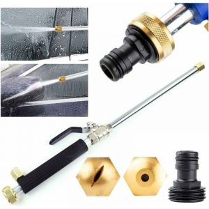 Use Eau Haute Pression Lance Eau pour Pistolet avec 2 Buses de Nettoyage Buses de pulvrisation Raccord de Tuyau d'arrosage 46 cm Douche de Jardin