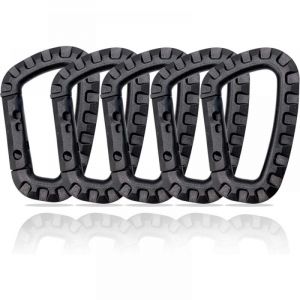 Lot de 10mousquetons, Mousqueton Plastique, Mousqueton Tactique, Mousqueton Militaire, Mousquetons en Plastique Dur de qualité supérieure, Robustes,