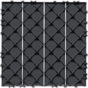 Mophorn Dalles de terrasse embo&icirc;tables, lot de 36, 30,5 x 30,5 cm, 36 pi&sup2;. Rev&ecirc;tement de sol ext&eacute;rieur en plastique imperm&eacute;able pour toutes les