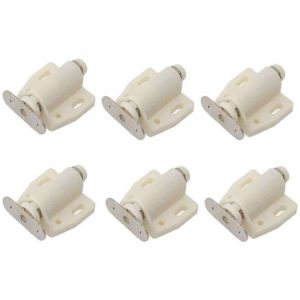 6 PCS Loqueteau Magn&eacute;tique &agrave; Pression Loquet Aimant&eacute; en Plastique Loquet Magn&eacute;tique &agrave; Fermeture Douce pour Porte Cabinet Tiroir Placard Coulissante