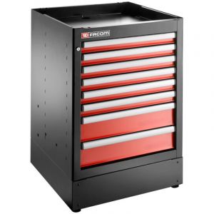 Facom Meuble bas JLS3, 8 tiroirs, noir