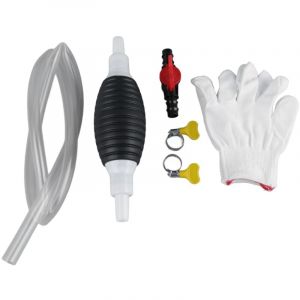 Tbest Pompe D'aspiration de Voiture, R&eacute;servoir de Carburant Manuel, Tuyau D'aspiration D'huile avec 1m pour L'extraction D', Nettoyage des Pneus,