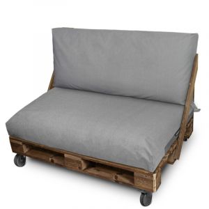 Happers - Housse coussin palette d'extérieur Siège 120x80x20 Sans Garnissage Gris Clair Naylim Mate
