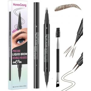 Professional Makeup Feutre &agrave; Sourcils Lift & Snatch, Waterproof, Sans Transfert, Crayon Sourcil Ultra-Fin Double 2 en 1 - Embout avec Brosse &agrave;