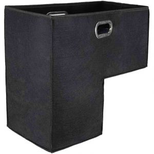 1 &Eacute;tag&egrave;re de rangement pour escalier, panier d'escalier pliable en forme de L 40&times;6 cm en bois, organisateur de rangement pour escalier, d&eacute;coration