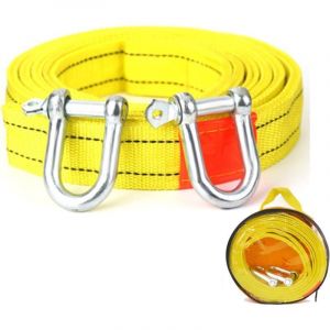 UlisemSangle Remorquage Voiture Corde de Remorquage de 5 M&egrave;tres 5 Tonnes (11 000 LB) Sangle de remorquage Haute r&eacute;sistance Sangle Remorquage avec Sac