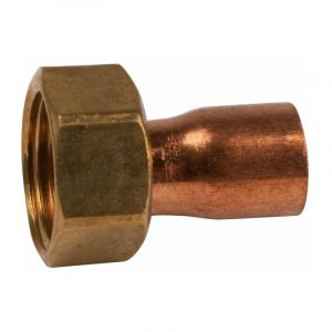 Hecapo - Douille cuivre r&eacute;duite avec &eacute;crou &agrave; souder - 2 pi&egrave;ces - f 2' - diam&egrave;tre 52 mm