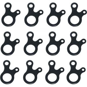 16 pcs Tendeur de Corde en Alliage d'Aluminium, Tendeur de Cordon Tendeur &agrave; Trois Trous, Ajusteur Boucle de Corde de Tente, L&eacute;ger, pour Tente B&acirc;che