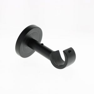 Boulet - Support Mural et Plafond de 6cm pour tringles à rideaux de Diam.20mm en Noir Mat